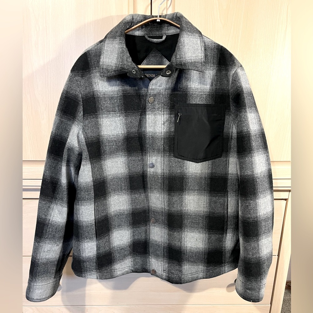 Pendleton Men’s Wool Blend Shirt Jacket - Grey - Large